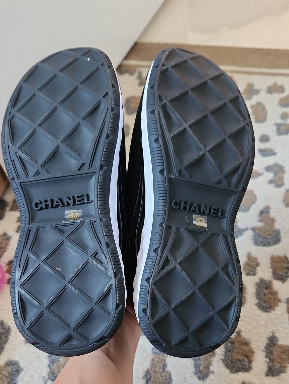 Black Sneakers with Gold Logo Insole - Picture 5 of 5